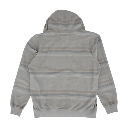 Gray Striped Hoodie Pullover