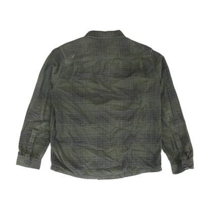 Olive Plaid Flannel Button Down