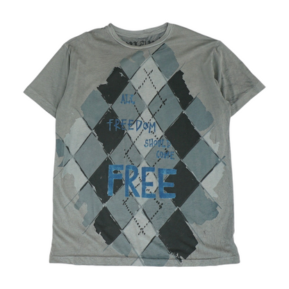 Gray Argyle T-Shirt