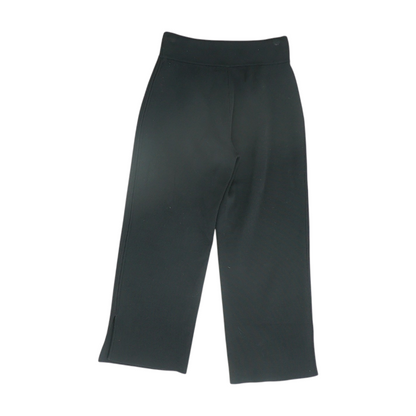 Black Solid Casual Capris