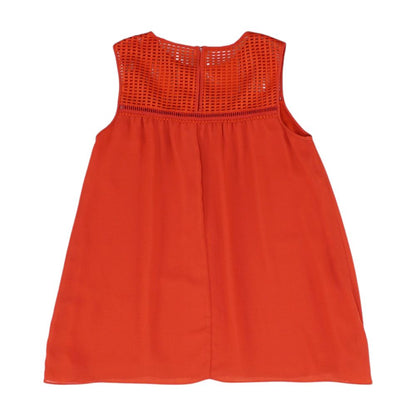 Red Solid Sleeveless Blouse