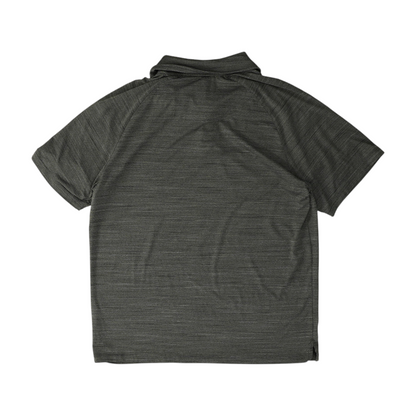 Gray Solid Short Sleeve Polo