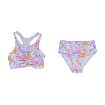 Purple Floral Swim Set
