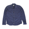 Navy Plaid Flannel Button Down