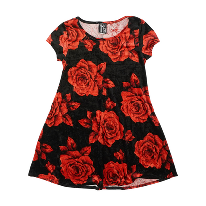 Vintage Black Floral Mini Dress