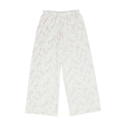 White Graphic Pajama Bottom