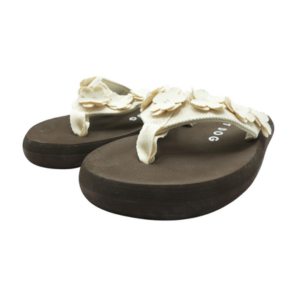 Ivory Flip-Flop Sandals