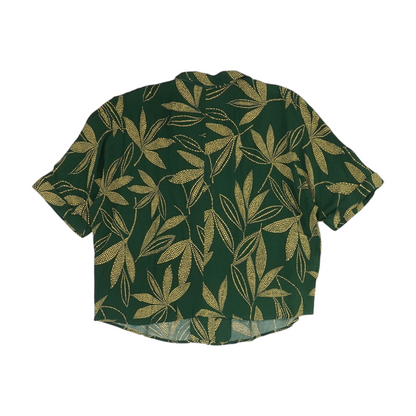 Green Floral Button Down