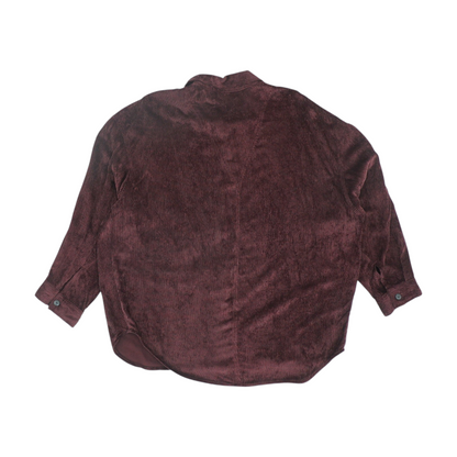 Burgundy Solid Flannel Button Down