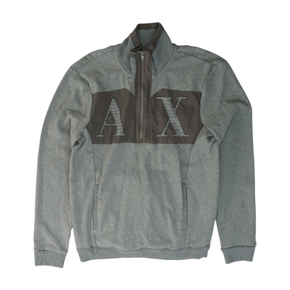 Gray Solid 1/4 Zip Pullover