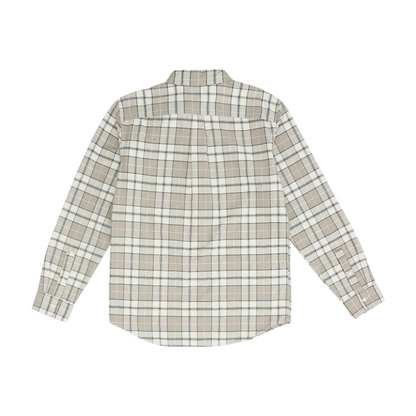 Gray Check Long Sleeve Button Down