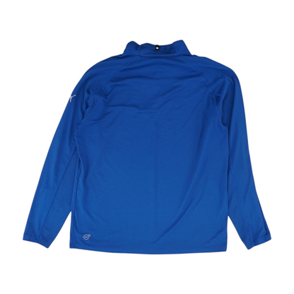 Blue Solid 1/4 Zip Pullover
