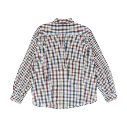 White Check Long Sleeve Button Down