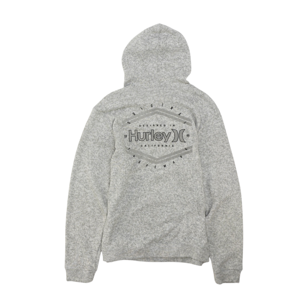 Gray Solid Hoodie Pullover
