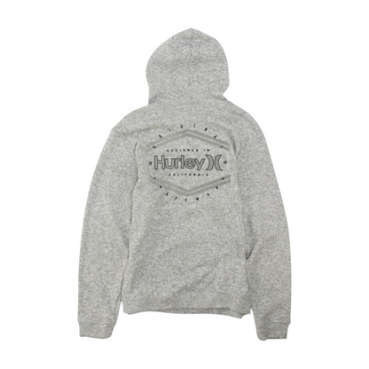 Gray Solid Hoodie Pullover