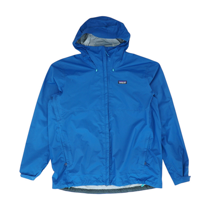 Blue Solid Rain Jacket