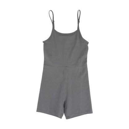 Gray Solid Romper