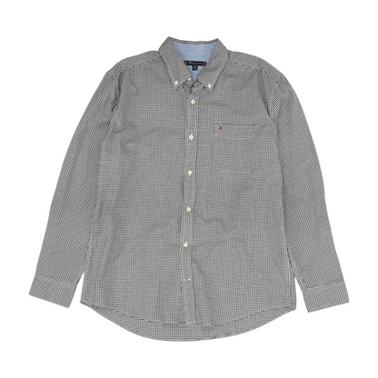 Black Check Long Sleeve Button Down