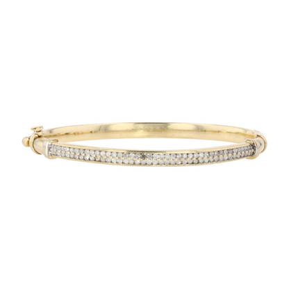 3/4 ctw 10K Yellow Gold Diamond Bangle Bracelet