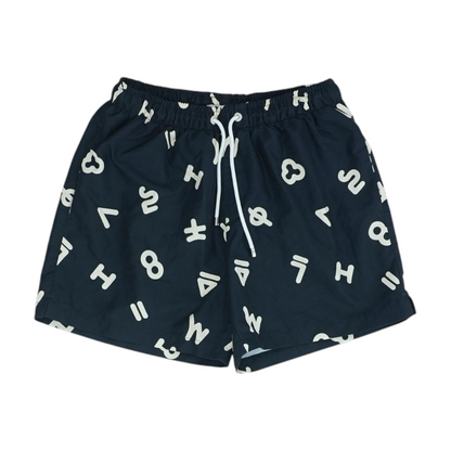 Navy Graphic Swim Bottom
