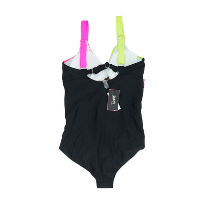 Multi Plus Size Color Block One-Piece