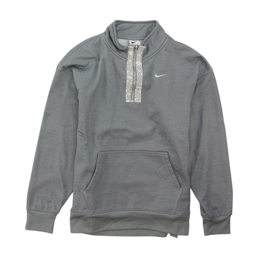 Gray Solid Hoodie Pullover