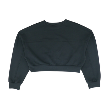 Black Solid Sweatshirt Pullover