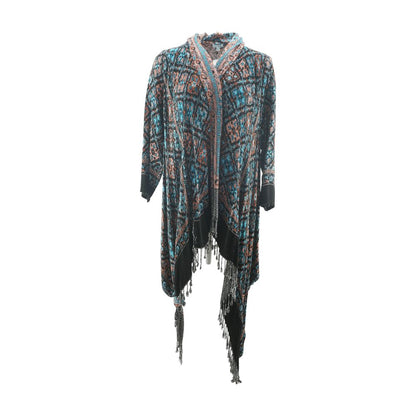 Multi Graphic Cardigan Sweater