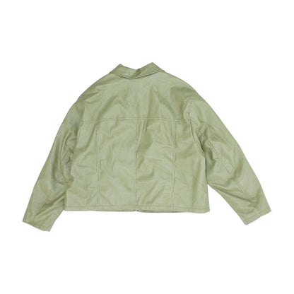 Green Faux Leather Jacket
