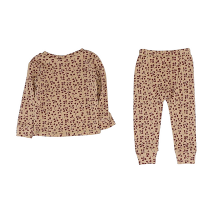 Tan Graphic Pajama Set
