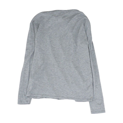 Gray Solid Knit Top