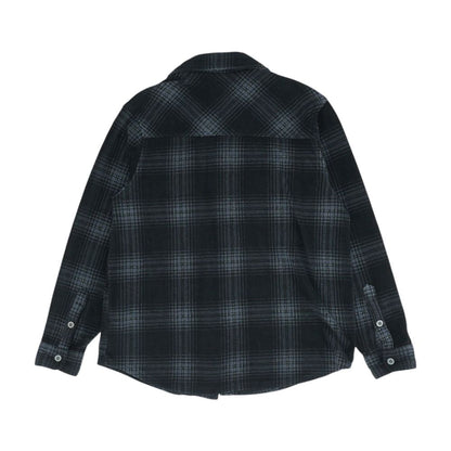 Black Plaid Outdoor Button Down