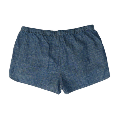 Blue Solid Chino Shorts