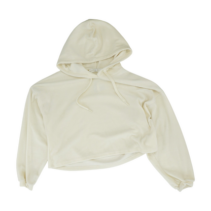 Ivory Solid Hoodie Pullover