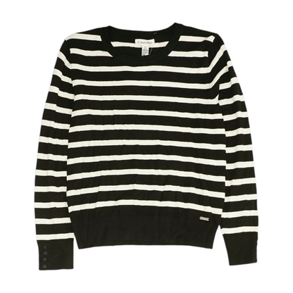 Black Striped Pullover Sweater
