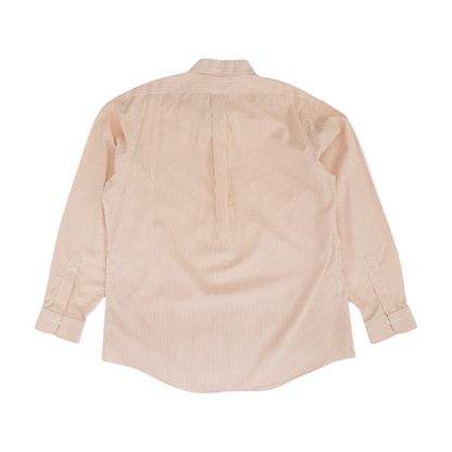 Orange Striped Long Sleeve Button Down