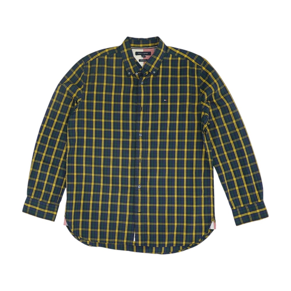 Multi Plaid Long Sleeve Button Down