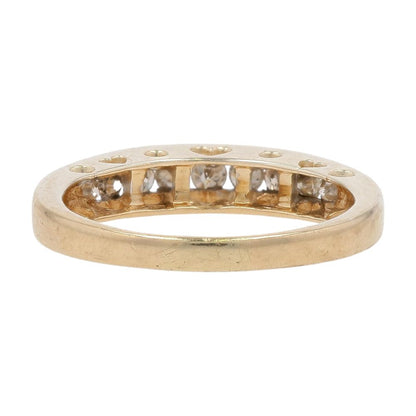 3/4 Ct 14K Gold Channel Set Round Diamond Anniversary Ring