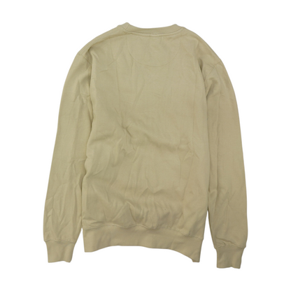 Beige Solid Sweatshirt Pullover