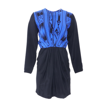 Black Color Block Mini Dress