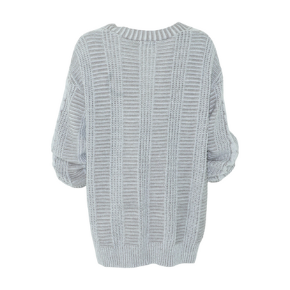 Gray Cardigan Sweater