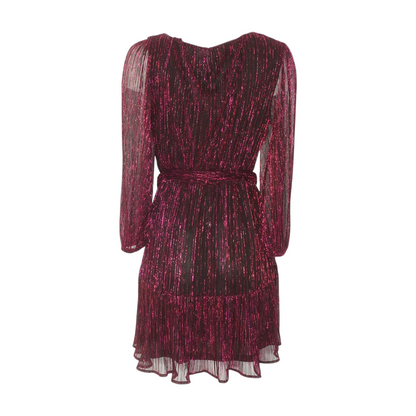 Magenta Striped Mini Dress