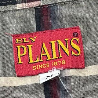 Vintage Gray Plaid Short Sleeve Button Down