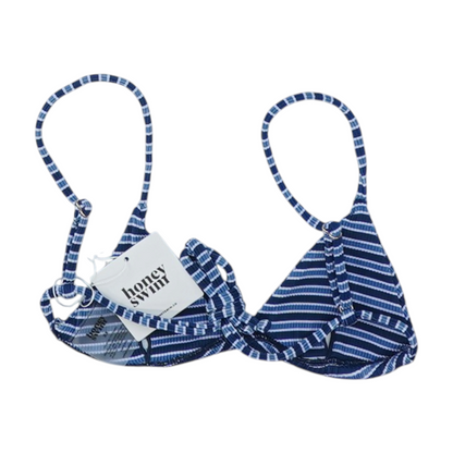 Blue Striped Swim Top