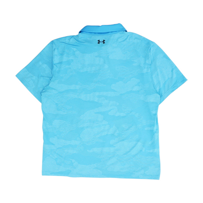 Blue Solid Short Sleeve Polo