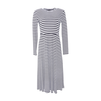 Black Striped Midi Dress