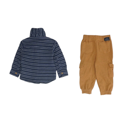 Navy Striped Set
