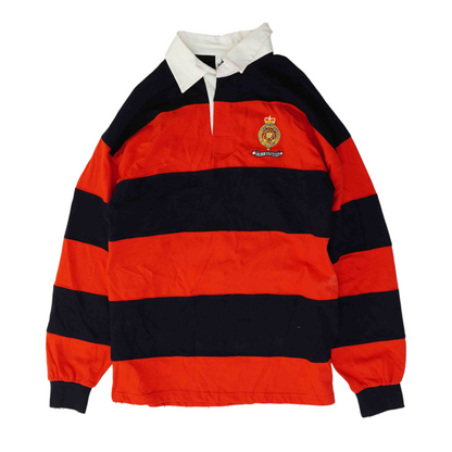 Black Striped Long Sleeve Polo