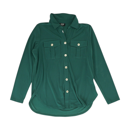 Green Button Down