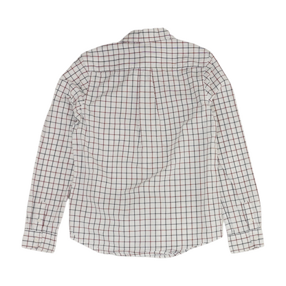 White Check Long Sleeve Button Down